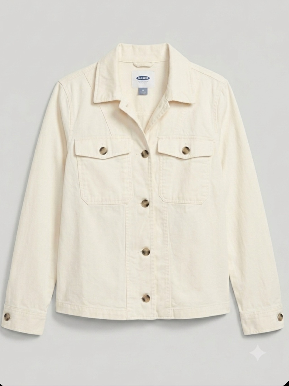 Old Navy Twill Swing Utility Jacket in Cream